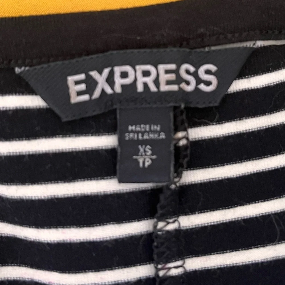 Express Black and White Striped Mini Dress - Picture 2 of 2